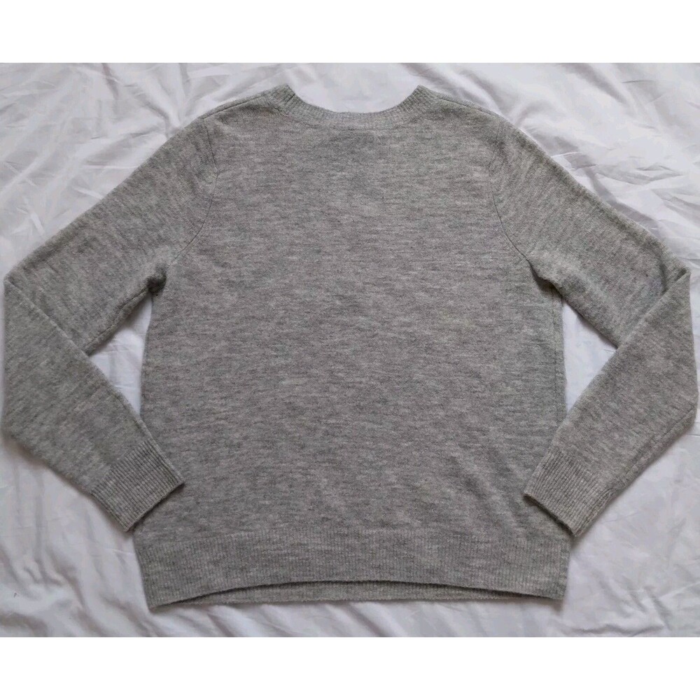 H&M Mistletoe Sweater Beaded Embroidered Holiday Christmas Womens Size Medium - Picture 8 of 10